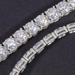 Moissanite Tennis Necklace - 10mm - Ice Dazzle - UltraLux™ Moissanite - Tennis Necklace