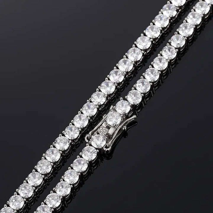 Moissanite Tennis Necklace - 4mm - Ice Dazzle - UltraLux™ Moissanite - Tennis Necklace