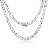 Moissanite Tennis Necklace - 5mm - Ice Dazzle - UltraLux™ Moissanite - Tennis Necklace