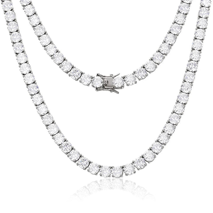 Moissanite Tennis Necklace - 6mm - Ice Dazzle - UltraLux™ Moissanite - Tennis Necklace