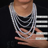 Moissanite Tennis Necklace - 6mm - Ice Dazzle - UltraLux™ Moissanite - Tennis Necklace