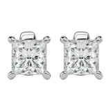 Nova Princess Stud Earrings - White Gold - Ice Dazzle - VVX™ Diamond - Solitaire Earrings