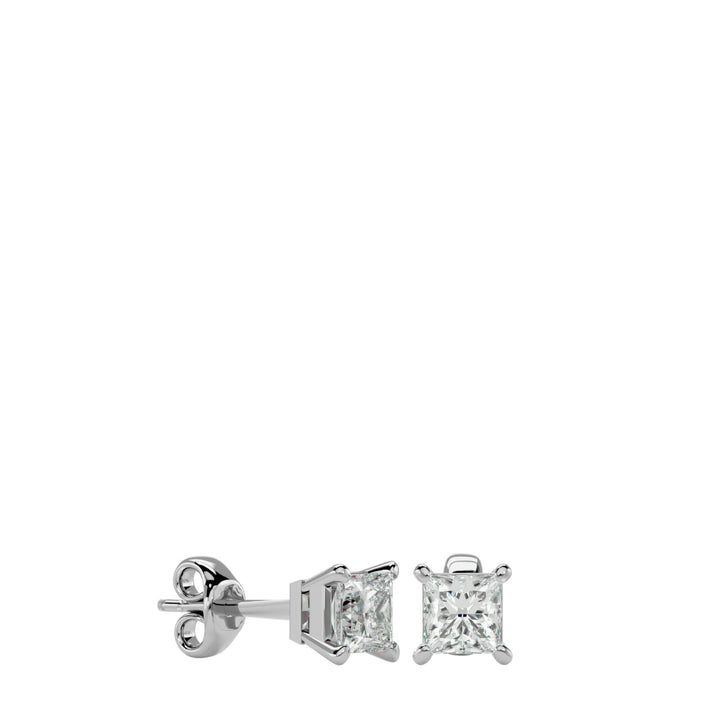 Nova Princess Stud Earrings - White Gold - Ice Dazzle - VVX™ Diamond - Solitaire Earrings