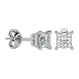 Nova Princess Stud Earrings - White Gold - Ice Dazzle - VVX™ Diamond - Solitaire Earrings