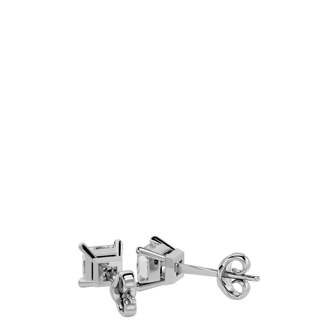 Nova Princess Stud Earrings - White Gold - Ice Dazzle - VVX™ Diamond - Solitaire Earrings