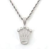 Opulent Times Crown Pendant - Ice Dazzle - VVX™ Lab Diamond - Fashion Pendant
