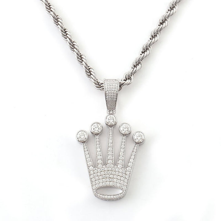 Opulent Times Crown Pendant - Ice Dazzle - VVX™ Lab Diamond - Fashion Pendant