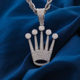Opulent Times Crown Pendant - Ice Dazzle - VVX™ Lab Diamond - Fashion Pendant