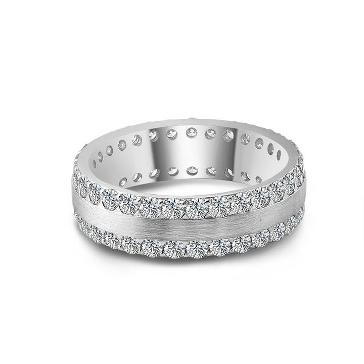 Pave - Set Wedding Band for Him - Ice Dazzle - VVX™ Lab Diamond - Wedding Ring