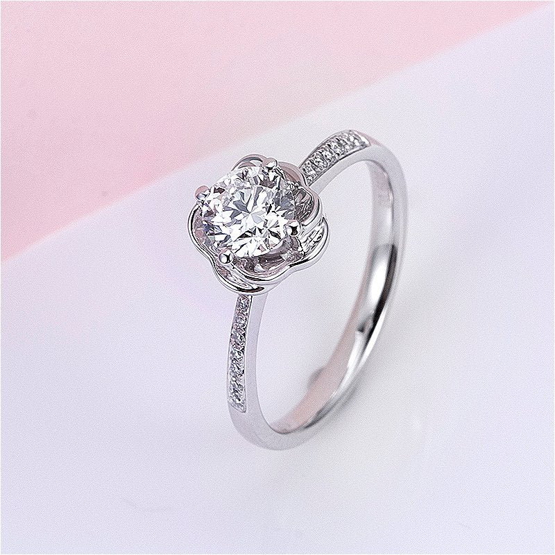 Platinum Rose Lab Diamond Ring - Ice Dazzle - VVX™ Lab Diamond - 