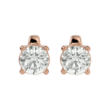 Polaris Round Stud Earrings - White Gold - Ice Dazzle - VVX™ Diamond - Solitaire Earrings