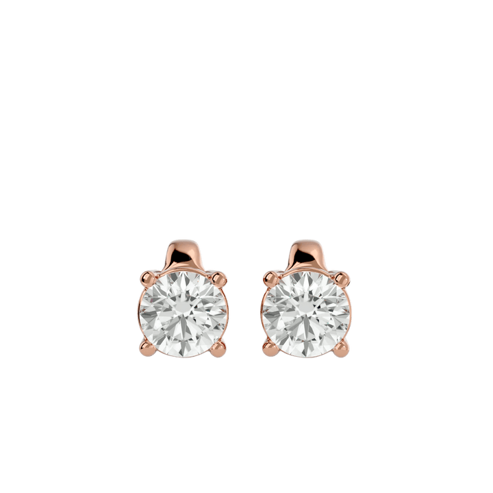 Polaris Round Stud Earrings - White Gold - Ice Dazzle - VVX™ Diamond - Solitaire Earrings