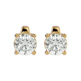 Polaris Round Stud Earrings - White Gold - Ice Dazzle - VVX™ Diamond - Solitaire Earrings