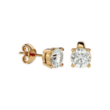 Polaris Round Stud Earrings - White Gold - Ice Dazzle - VVX™ Diamond - Solitaire Earrings