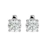 Polaris Round Stud Earrings - White Gold - Ice Dazzle - VVX™ Diamond - Solitaire Earrings