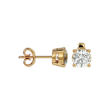 Polaris Round Stud Earrings - White Gold - Ice Dazzle - VVX™ Diamond - Solitaire Earrings