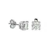 Polaris Round Stud Earrings - White Gold - Ice Dazzle - VVX™ Diamond - Solitaire Earrings