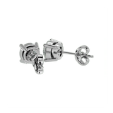 Polaris Round Stud Earrings - White Gold - Ice Dazzle - VVX™ Diamond - Solitaire Earrings