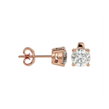 Polaris Round Stud Earrings - White Gold - Ice Dazzle - VVX™ Diamond - Solitaire Earrings