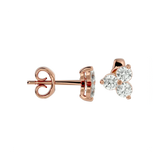 Polestar Round Earrings - Rose Gold - Ice Dazzle - VVX™ Diamond - Solitaire Earrings