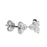 Polestar Round Stud Earrings - White Gold - Ice Dazzle - VVX™ Diamond - Solitaire Earrings