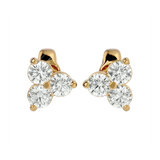 Polestar Round Stud Earrings - Yellow Gold - Ice Dazzle - VVX™ Diamond - Solitaire Earrings