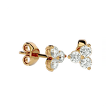 Polestar Round Stud Earrings - Yellow Gold - Ice Dazzle - VVX™ Diamond - Solitaire Earrings