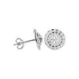 Rigel Round Stud Earrings - White Gold - Ice Dazzle - VVX™ Diamond - Solitaire Earrings