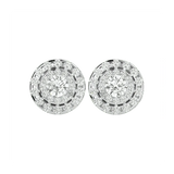 Rigel Round Stud Earrings - White Gold - Ice Dazzle - VVX™ Diamond - Solitaire Earrings