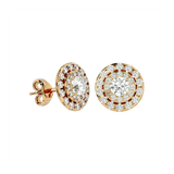 Rigel Round Stud Earrings - Yellow Gold - Ice Dazzle - VVX™ Diamond - Solitaire Earrings