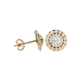 Rigel Round Stud Earrings - Yellow Gold - Ice Dazzle - VVX™ Diamond - Solitaire Earrings