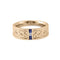 Sapphire & Lab Diamond Men's Wedding Band - Ice Dazzle - VVX™ Lab Diamond - Wedding Ring