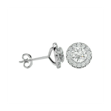 Sirius Round Stud Earrings - White Gold - Ice Dazzle - VVX™ Diamond - Solitaire Earrings