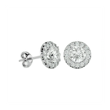 Sirius Round Stud Earrings - White Gold - Ice Dazzle - VVX™ Diamond - Solitaire Earrings