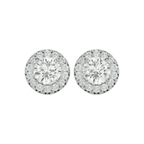 Sirius Round Stud Earrings - White Gold - Ice Dazzle - VVX™ Diamond - Solitaire Earrings