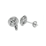 Sirius Round Stud Earrings - White Gold - Ice Dazzle - VVX™ Diamond - Solitaire Earrings