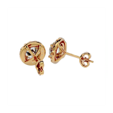 Sirius Round Stud Earrings - Yellow Gold - Ice Dazzle - VVX™ Diamond - Solitaire Earrings