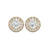 Sirius Round Stud Earrings - Yellow Gold - Ice Dazzle - VVX™ Diamond - Solitaire Earrings