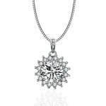 Sunflower Solitaire Pendant - Ice Dazzle - VVX™ Lab Diamond - Solitaire Pendant