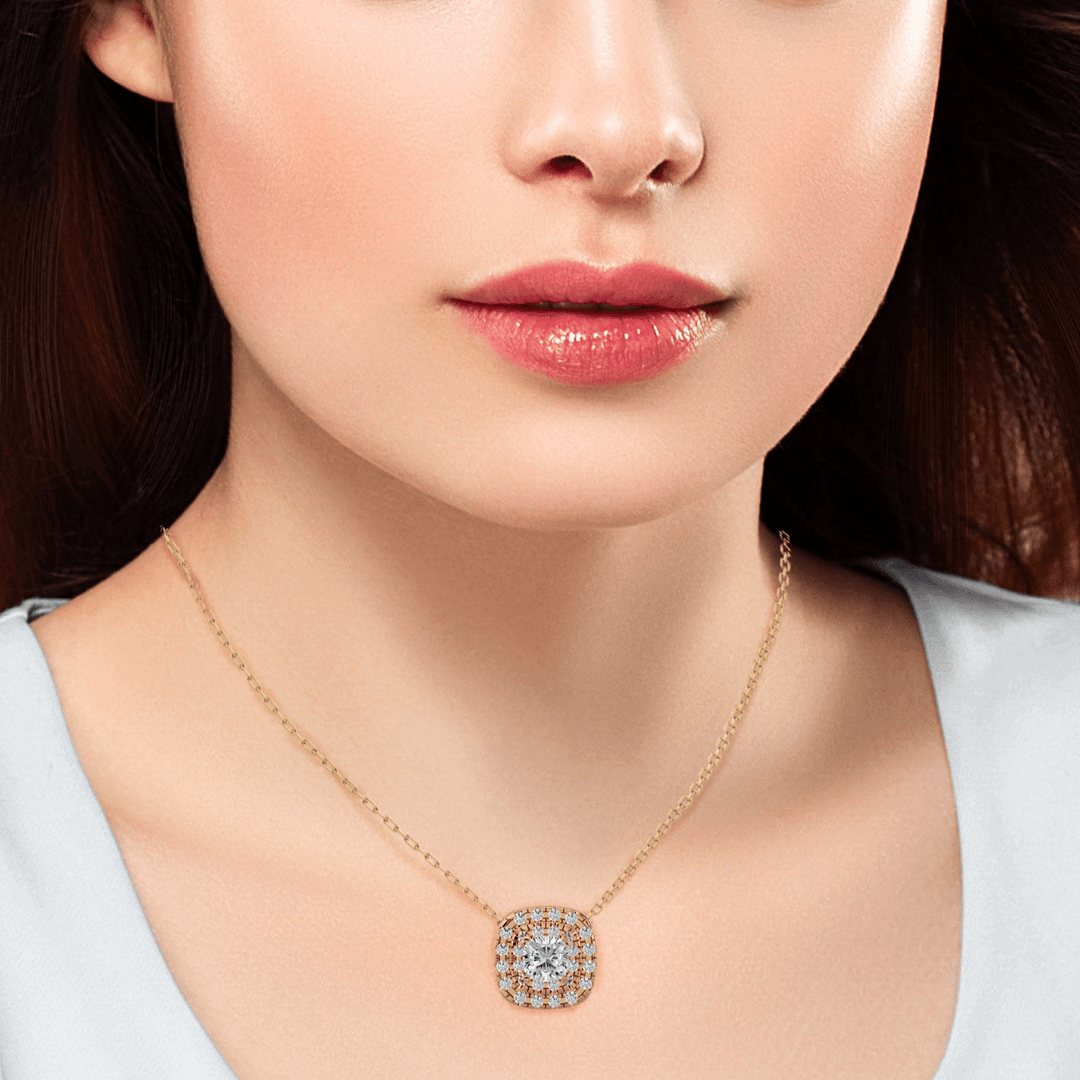 Timeless Halo - Ice Dazzle - Ice Dazzle - Solitaire Pendant