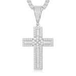 UltraLux™ Divine Brilliance - Baguette Cross Pendant - Ice Dazzle - UltraLux™ Moissanite - Fashion Pendant