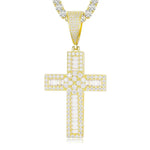 UltraLux™ Divine Brilliance - Baguette Cross Pendant - Ice Dazzle - UltraLux™ Moissanite - Fashion Pendant