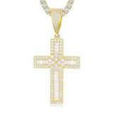 UltraLux™ Divine Brilliance - Baguette Cross Pendant - Ice Dazzle - UltraLux™ Moissanite - Fashion Pendant