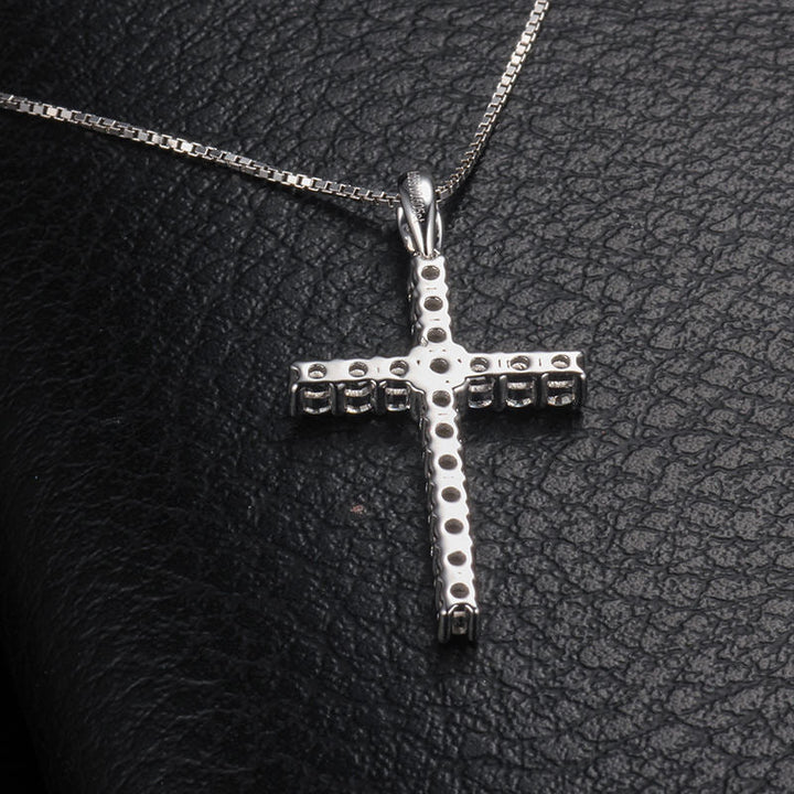 UltraLux™ Divine Brilliance Cross Pendant White Gold - Ice Dazzle - UltraLux™ Moissanite - Fashion Pendant