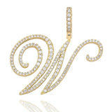 UltraLux™ Moissanite - Cursive Letter Pendant 'A - Z' - Ice Dazzle - UltraLux™ Moissanite - Pendant