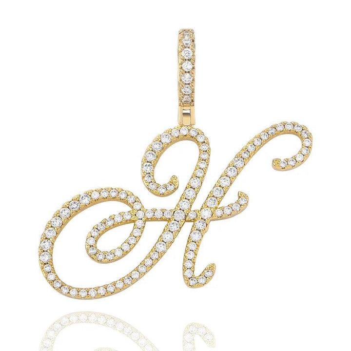 UltraLux™ Moissanite - Cursive Letter Pendant 'A - Z' - Ice Dazzle - UltraLux™ Moissanite - Pendant