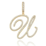 UltraLux™ Moissanite - Cursive Letter Pendant 'A - Z' - Ice Dazzle - UltraLux™ Moissanite - Pendant