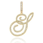UltraLux™ Moissanite - Cursive Letter Pendant 'A - Z' - Ice Dazzle - UltraLux™ Moissanite - Pendant