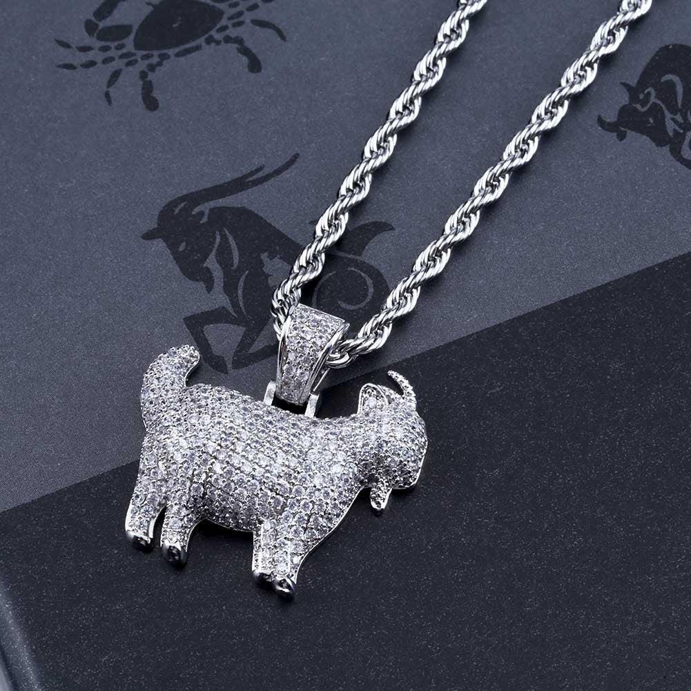 Goat Designer Pendant in 14K Gold Vermeil