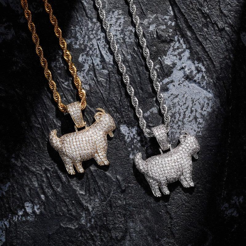 Goat Designer Pendant in 14K Gold Vermeil